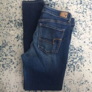 American Eagle dark with faded wash jeans